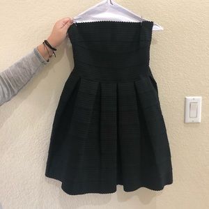 Strapless black bandage dress